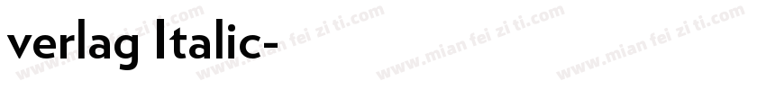 verlag Italic字体转换